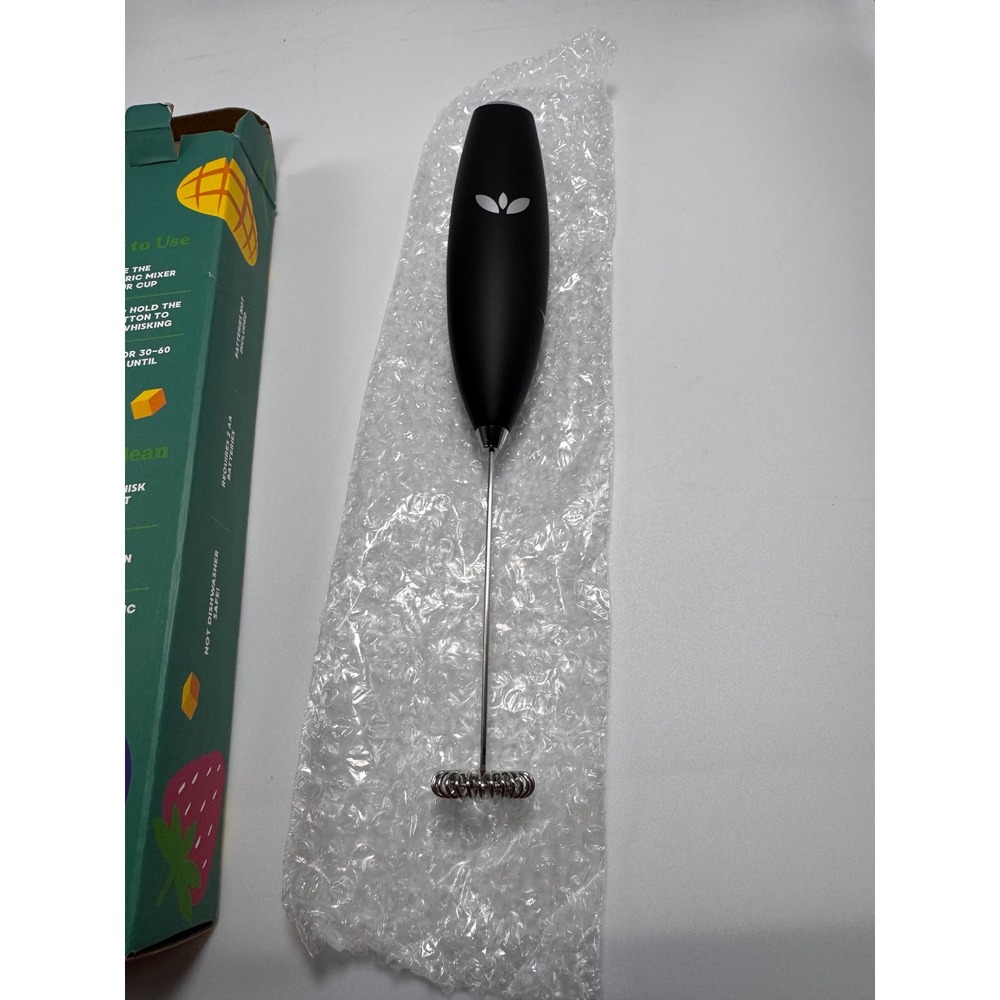 Simply Blossom Handheld Electric Mixer Milk Frother Wand Black NWOT - Picture 5 of 5